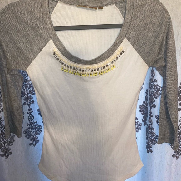 Princess Vera Wang Baseball Tee Grey and White - Picture 7 of 7